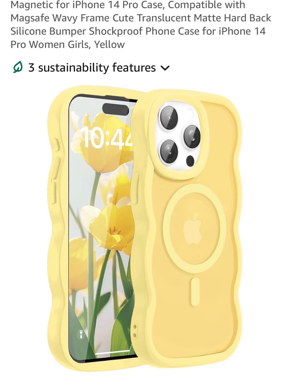 Amazon Yellow Magnetic iPhone Case with MagSafe Ring